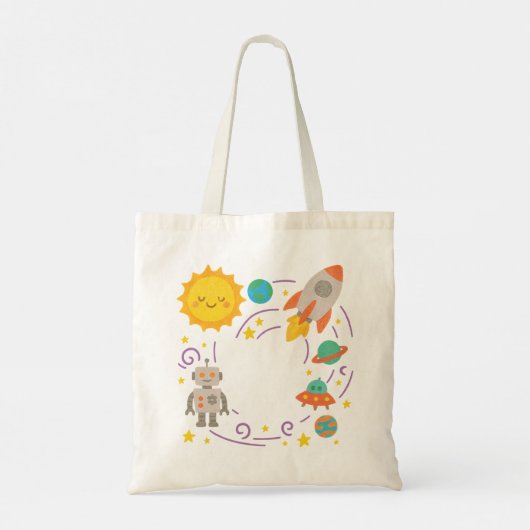 Tote Bag Editable Crayon Style – Solar System Trip (Dos)