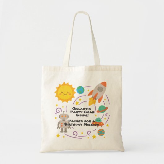 Tote Bag Editable Crayon Style – Solar System Trip (Devant)