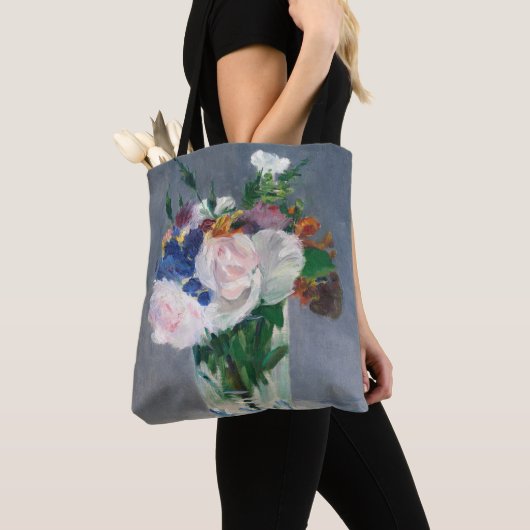 Tote Bag Edouard Manet - Fleurs dans un Vase de Cristal (De près)
