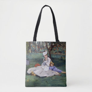 Tote Bag Edouard Manet - La famille Monet dans leur jardin