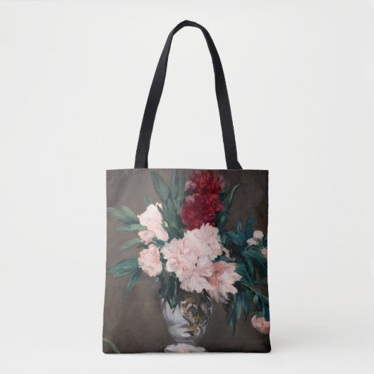 Tote Bag Edouard Manet - Vase de pivoines sur petit piédest (Devant)