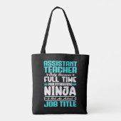 Tote Bag Éducateur assistant enseignant Compétences multitâ (Dos)