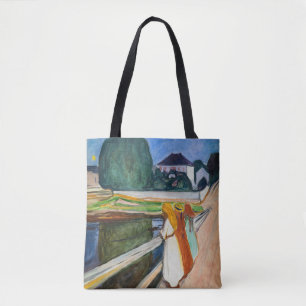 Tote Bag Edvard Munch - La nuit blanche des filles sur le p
