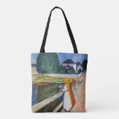 Tote Bag Edvard Munch - La nuit blanche des filles sur le p (Dos)