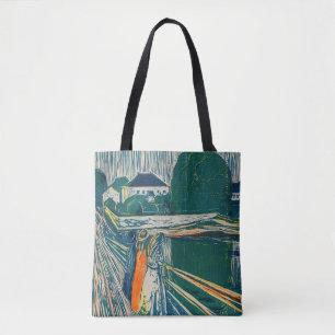 Tote Bag Edvard Munch - Les filles sur le pont, Lithographe