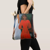 Tote Bag Edvard Munch - Rouge et Blanc (De près)