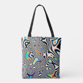 Tote Bag Effets numériques. Arrière - plan abstrait dynamiq (Dos)