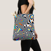 Tote Bag Effets numériques. Arrière - plan abstrait dynamiq (De près)