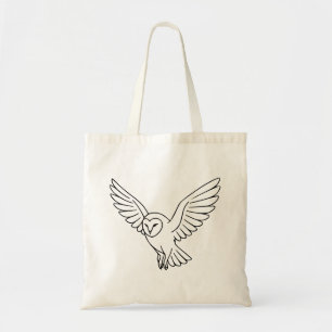 Tote Bag Effraie des clochers en vol en ligne d'art
