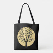 Tote Bag Éffrayant Arbre à araignée Halloween Big Moon Trea (Dos)