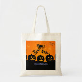 Tote Bag Éffrayant Halloween Citrouilles Jack-o-Lanterns (Devant)