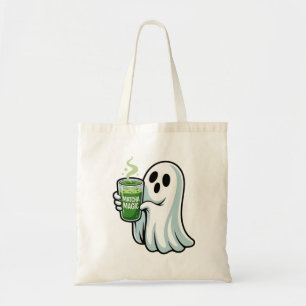 Tote Bag Éffrayant Halloween Fantôme Boire Matcha Boire
