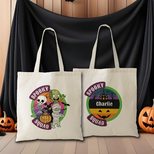 Tote Bag Éffrayant Halloween Monster Cartographier ou trait