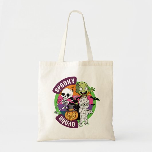 Tote Bag Éffrayant Halloween Monster Cartographier ou trait (Devant)