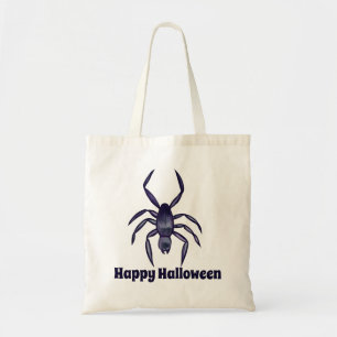 Tote Bag Éffrayant Halloween violet Spider Art