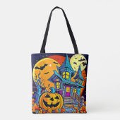 Tote Bag Éffrayant Haunted House (Dos)