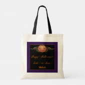 Tote Bag Effrayant Jack-o-Lantern Trick ou Treat | Violet (Dos)