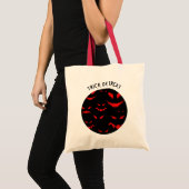 Tote Bag Éffrayant Mal Red Faces Trick ou Treat Halloween (Devant (produit))