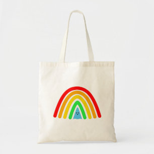 Tote Bag Éffrayant moderne motif arc-en-ciel - Cute fantôme