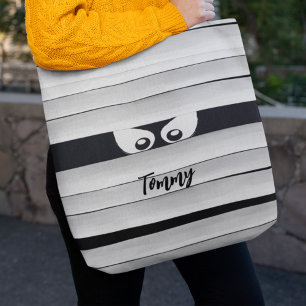 Tote Bag Éffrayant Monster Mummy Eyes Personnalisé
