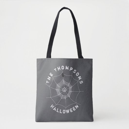 Tote Bag Éffrayant Spider dans Spider Web Personnalisé (Devant)