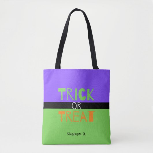Tote Bag Éffrayant Trick ou Treat Fourre-tout (Devant)
