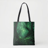 Tote Bag Éffrayante Forêt verte foncée (Devant)