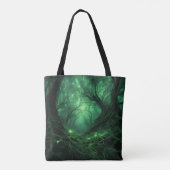Tote Bag Éffrayante Forêt verte foncée (Dos)