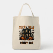 Tote Bag Éffrayante nuit d'Halloween à la fête de la maison (Dos)