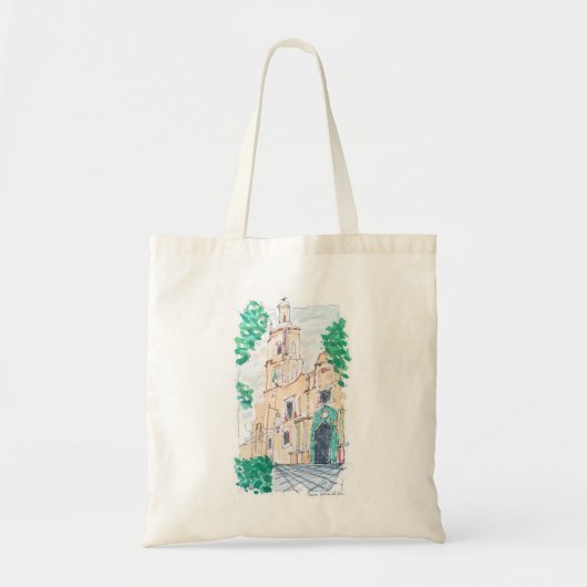 Tote Bag Église Jaune (Devant)