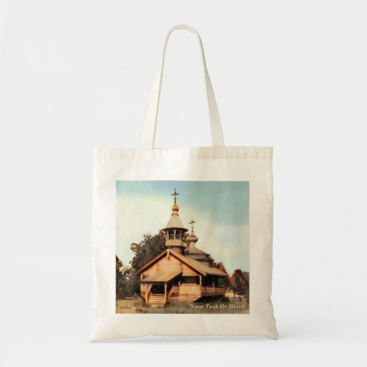 Tote Bag Église russe en bois (Devant)