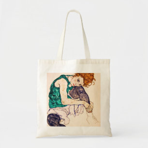 Tote Bag Egon Schiele - femme assise avec des jambes