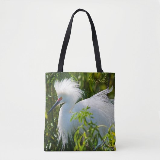 Tote Bag Egret neigeux (Devant)