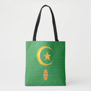 Tote Bag Eid al Fitr Moubarak Ramadan Kareem Moon Star
