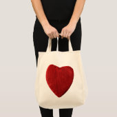Tote Bag Einkaufstasche mit rotem Herz (Devant (produit))