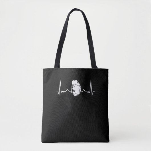 Tote Bag EKG Pulse Coeur Taux de Dialyse Infirmière techniq (Devant)