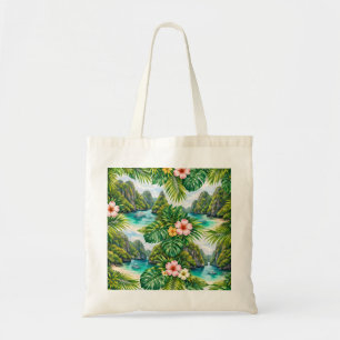 Tote Bag El Nido Lagune Tropicale Florale