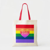 Tote Bag Élection du gay pride Rainbow Vote LBGTQ 2024 (Devant)