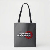 Tote Bag Electronic Body Music EBM lettrage (Devant)