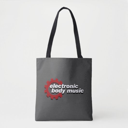 Tote Bag Electronic Body Music EBM lettrage (Devant)