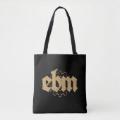 Tote Bag Electronic Body Music EBM lettrage V2 (Devant)