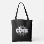 Tote Bag Electronic Body Music EBM lettrage V3 gris (Dos)