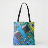 Tote Bag Electronic circuit board close up. background,boar (Devant)