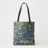 Tote Bag Elégance bleu or (Devant)