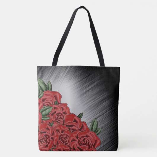 Tote Bag Élégance de la rose rouge (Devant)