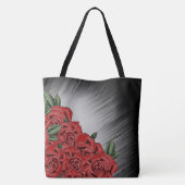 Tote Bag Élégance de la rose rouge (Dos)