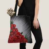 Tote Bag Élégance de la rose rouge (De près)