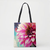 Tote Bag Élégance de l'aquarelle de Dahlia (Devant)