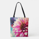 Tote Bag Élégance de l'aquarelle de Dahlia (Dos)