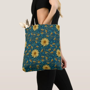 Tote Bag Elégance des tournesols - motif floral vibrant
